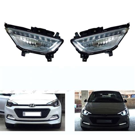 Hyundai i20 Elite 2014-2018 LED DRL Daytime Running Light with Fog Lamp ...