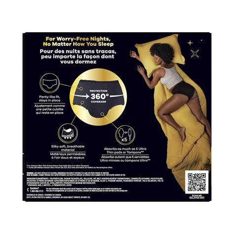 Buy Always ZZZs Disposable Period Underwear, Size L, Absorbs 5X more ...