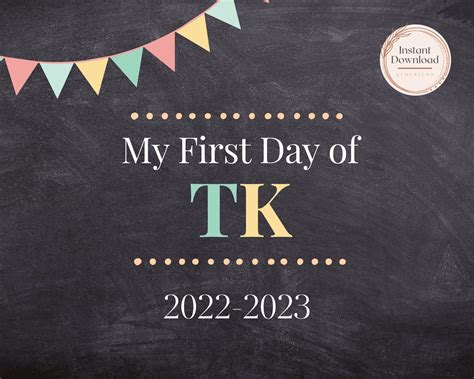 First Day Of Tk Free Printable