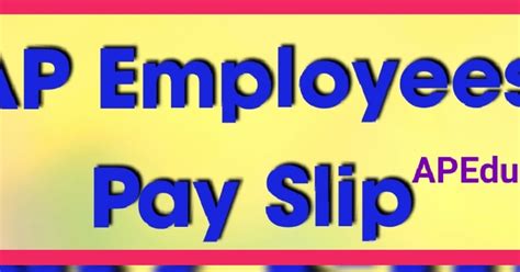 AP Employees Pay Slip payroll.herb.apcfss.in - APEdu