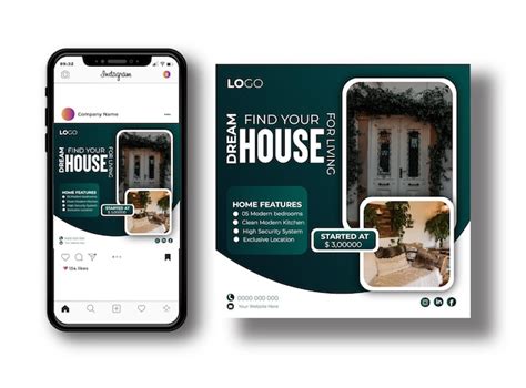 Home-Instream-Post- oder Social-Media-Banner-Design-Vorlage | Premium ...