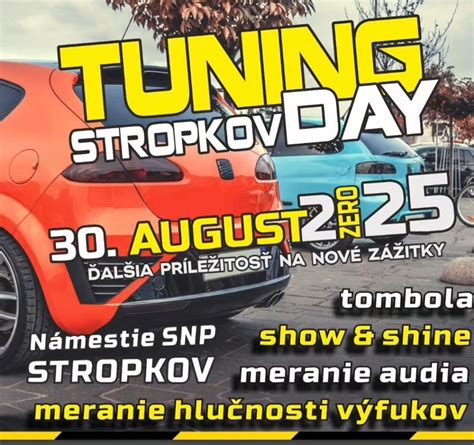 TuningDay Stropkov 2K25, Námestie SNP, Bardejov, 30 August 2025 | AllEvents