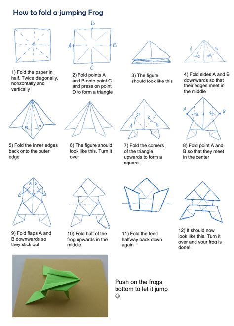 How Do I Make An Origami Jumping Frog Origami Jumping Frog Craft