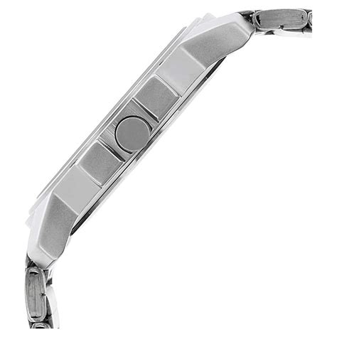 NR3039SM02 BLACK DIAL SILVER STAINLESS STEEL STRAP WATCH