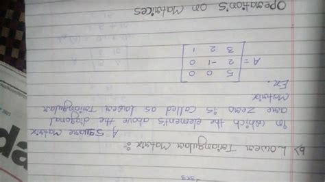 Image result for Lower Triangular Matrix Higher