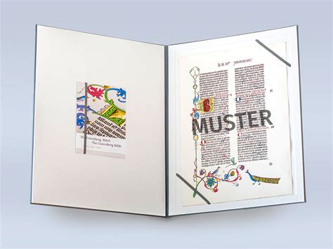 The Book of Job. Ornamental page from the Gutenberg Bible