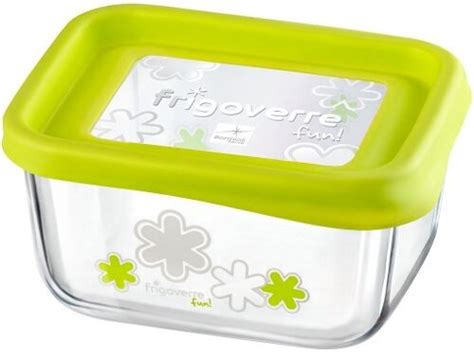 Buy Bormioli Rocco Frigoverre Eco Fun Rectangle Containers, Green Lid ...