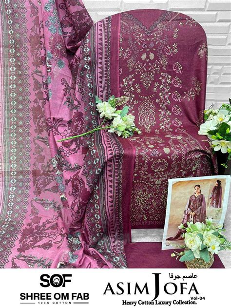 Shree Om Fab Asim Jofa Vol 4 Pakistani Printed Suits Wholesale surat