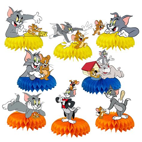 Buy Tom & Jerry Birthday Party Decorations, 8Pcs Tom Jerry Theme Party ...