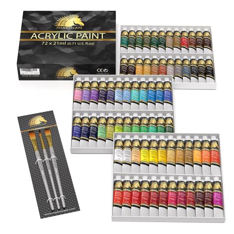 Acrylic Paint Set - 72 x 21ml Artist Quality Paints - MyArtscape
