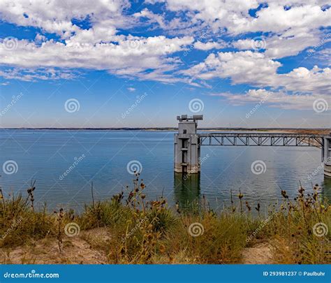 Giant Spillway at the Lake McConaughy Dam Stock Image - Image of blue ...