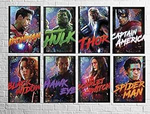 Good Hope - Avengers Infinity war Cast Combo Posters Set of 8 for Room ...