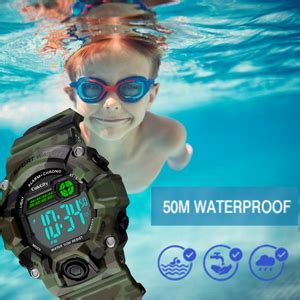 Buy Boys Camouflage LED Sport Watch,Waterproof Digital Electronic ...