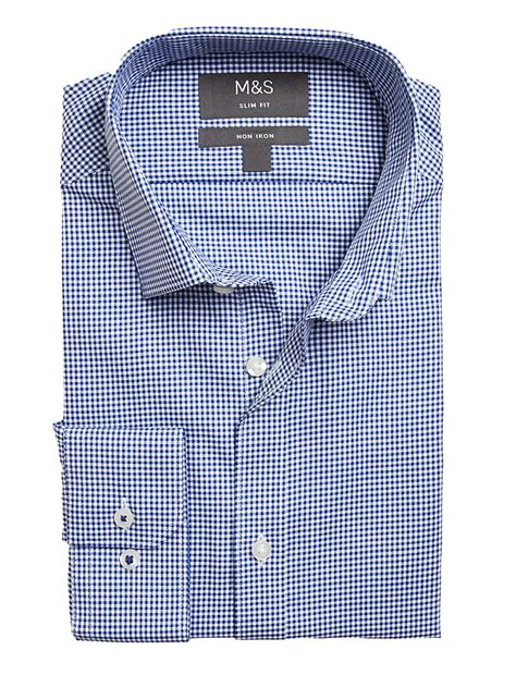 Buy Slim Fit Non Iron Pure Cotton Shirt at Marks & Spencer