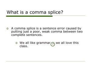 Image result for Comma Splice Error Examples