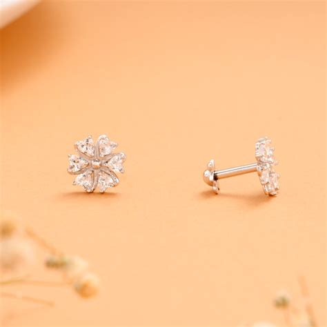 Elegant Multi Heart Silver Studs | Sri Anu Jewellers