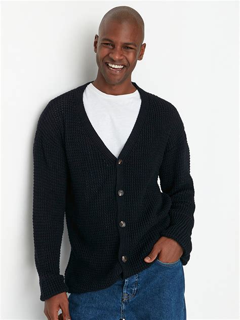 Buy Trendyol Men Black Cardigan - Sweaters for Men 19556798 | Myntra
