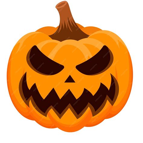 Premium Vector | Halloween pumpkin spooky face illustration
