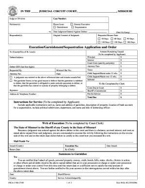 Fillable Online courts mo IN THE JUDICIAL CIRCUIT COURT, , MISSOURI Fax ...