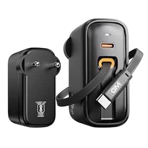 GM G+ 45W Type C All in One Travel Adapter with 70 CM Retractable Cable ...