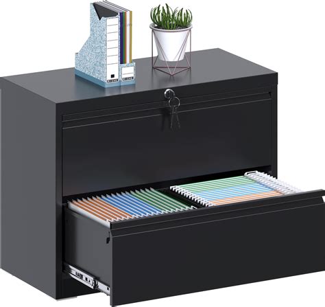 Amazon.com: IKIMI 3 Drawer Lateral File Cabinets with Lock,Metal ...