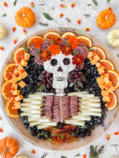 Skeleton Charcuterie Board for a Spooky Halloween