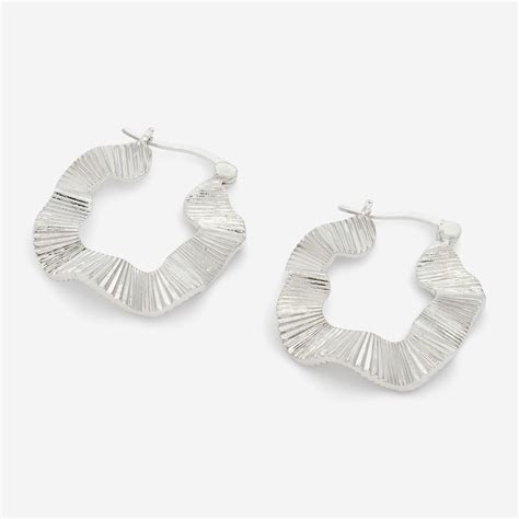 White Gold Plated Drop Earrings - TK Maxx UK