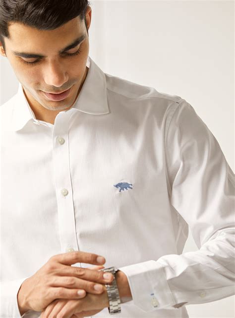 Buy Alp White Shirt - Blue Mark | Semi Formal White Semi Formal Shirts ...