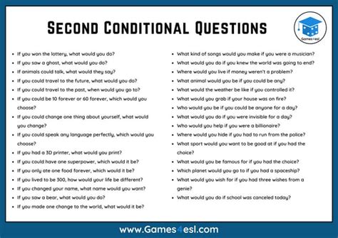 Image result for Second Conditional Discussion Questions
