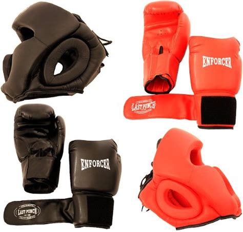 Buy Set 2 Pairs Professional Boxing Gloves 16oz Sparring - 2 Headgears ...