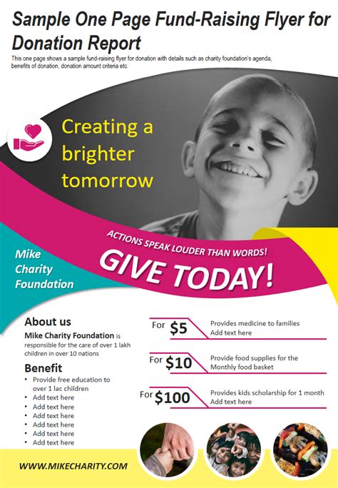 Donation Flyer Examples 的图像结果