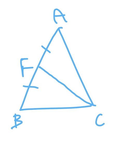 DRAW A TRIANGLE ABC (A) DRAW ITS MEDIAN CF - Brainly.in