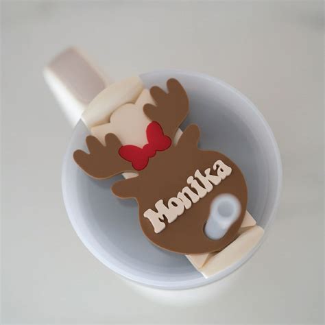 Buy Reindeer Tumbler Name Plate Custom Teacher Name Place Personalized ...