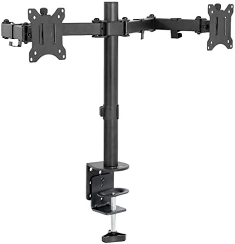 Dual LCD Monitor Free Standing Desk Mount/ Stand Heavy Duty Fully ...