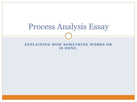 Image result for Process Analysis Thesis Examples