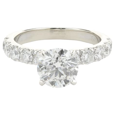 Round Brilliant Cut 1.02 Carat Diamond 14 Karat White Gold Engagement ...