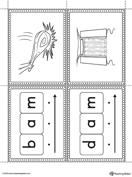 AM Word Family Image Flashcards Printable PDF | MyTeachingStation.com