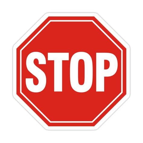 Image result for Stop Sign Sticker