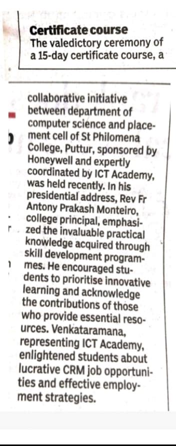 Valedictory ceremony of Honeywell And ICT Academy Sponsored Programme ...