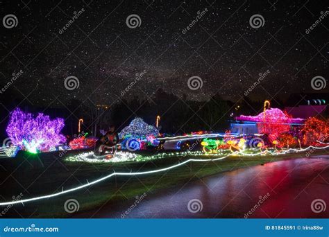 Zoolights at the Point Defiance Zoo in Tacoma, WA Editorial Photo ...