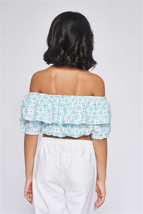 Buy Mint Geometric Straight Top Online In India at Global Desi ...