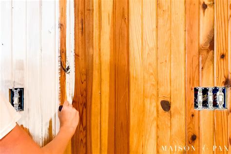 How to Paint Wood Paneling - Maison de Pax
