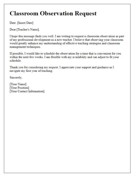 Image result for Example of Letter for Observation