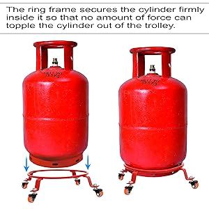 Storite Gas Cylinder Trolley with Wheels | Gas Trolly | Lpg Cylinder ...
