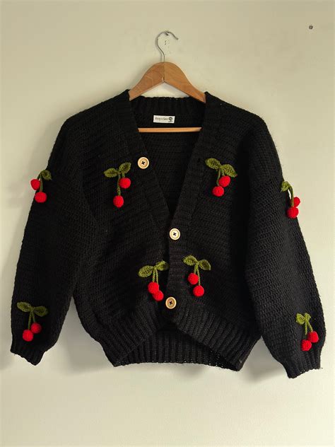 Black cherry cardigan – Hoop n Sew