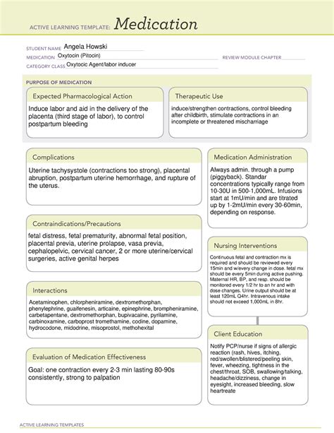What Is The Drug Classification Of Oxytocin Quizlet at Max Bosch blog