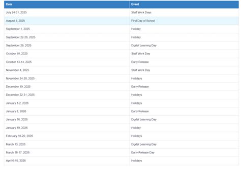 Paulding County School Holidays 2025-2026 - My School District Calendar