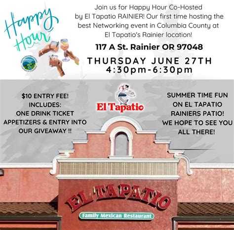 Columbia County/ Rainier Chamber of Commerce Happy Hour Co-Hosted by El ...