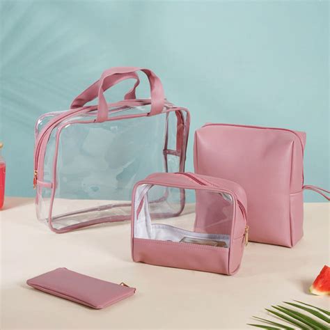 Buy Pink Travel Kit Set Of 4 For Storage Online | Nestasia