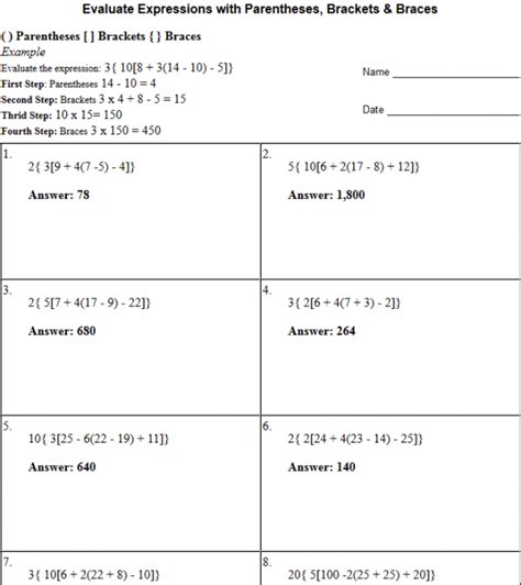 Parentheses, Brackets & Braces worksheets Archives - The Teachers' Cafe